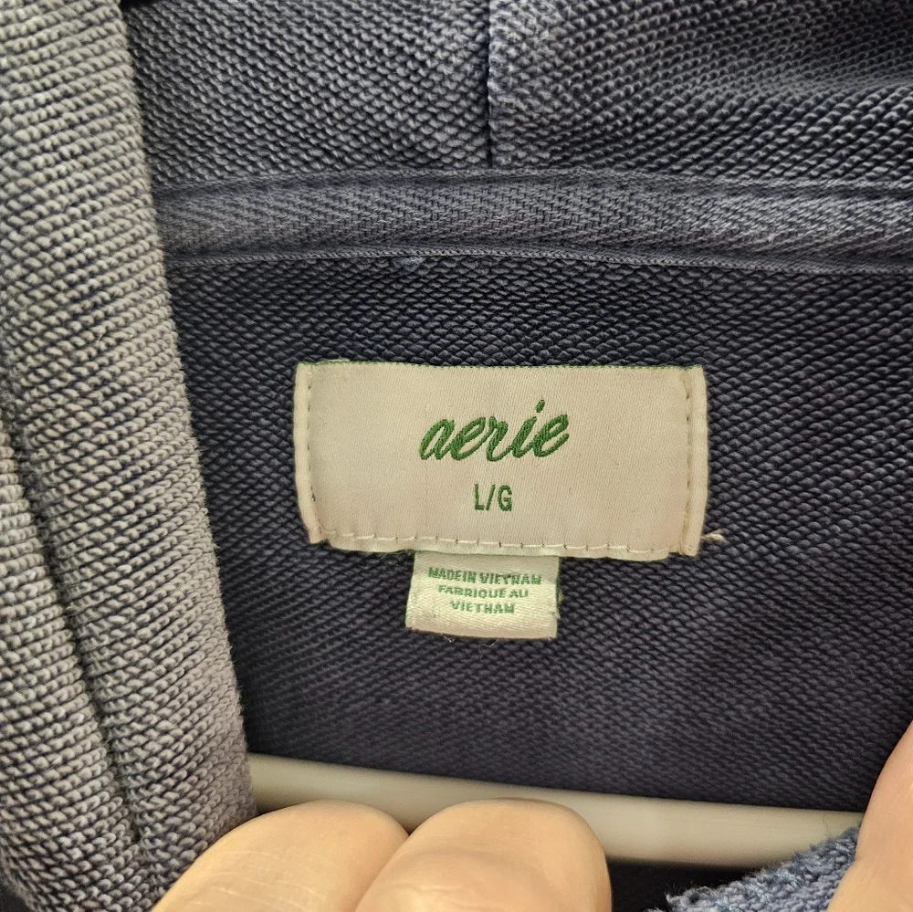 Aerie Blue Large Hoodie Womans Large - Picture 2 of 5